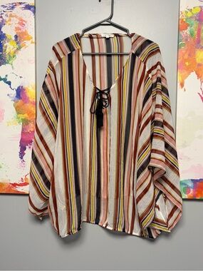 ***3 for $15**Maurices flowy Pink and Orange beach coverup